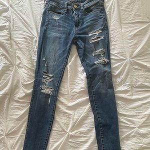 american eagle high-waisted, super stretch x jeans
